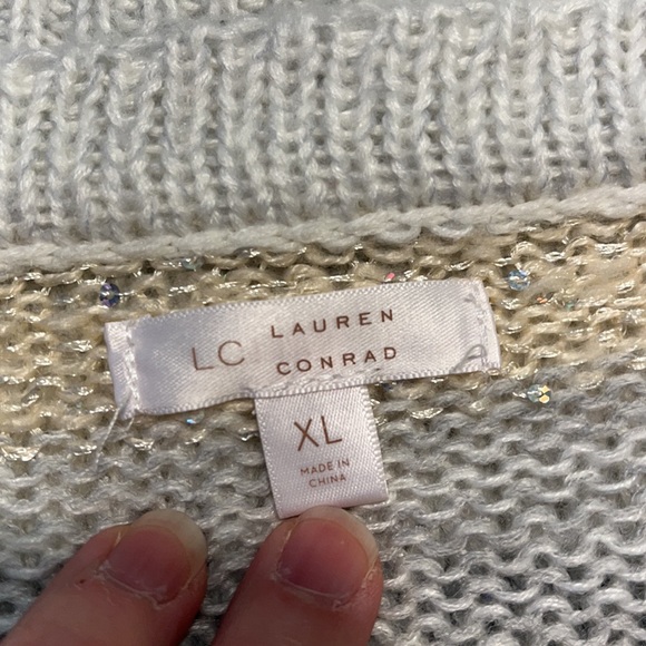 LC Lauren Conrad Striped Sequin Sweater - Picture 11 of 14